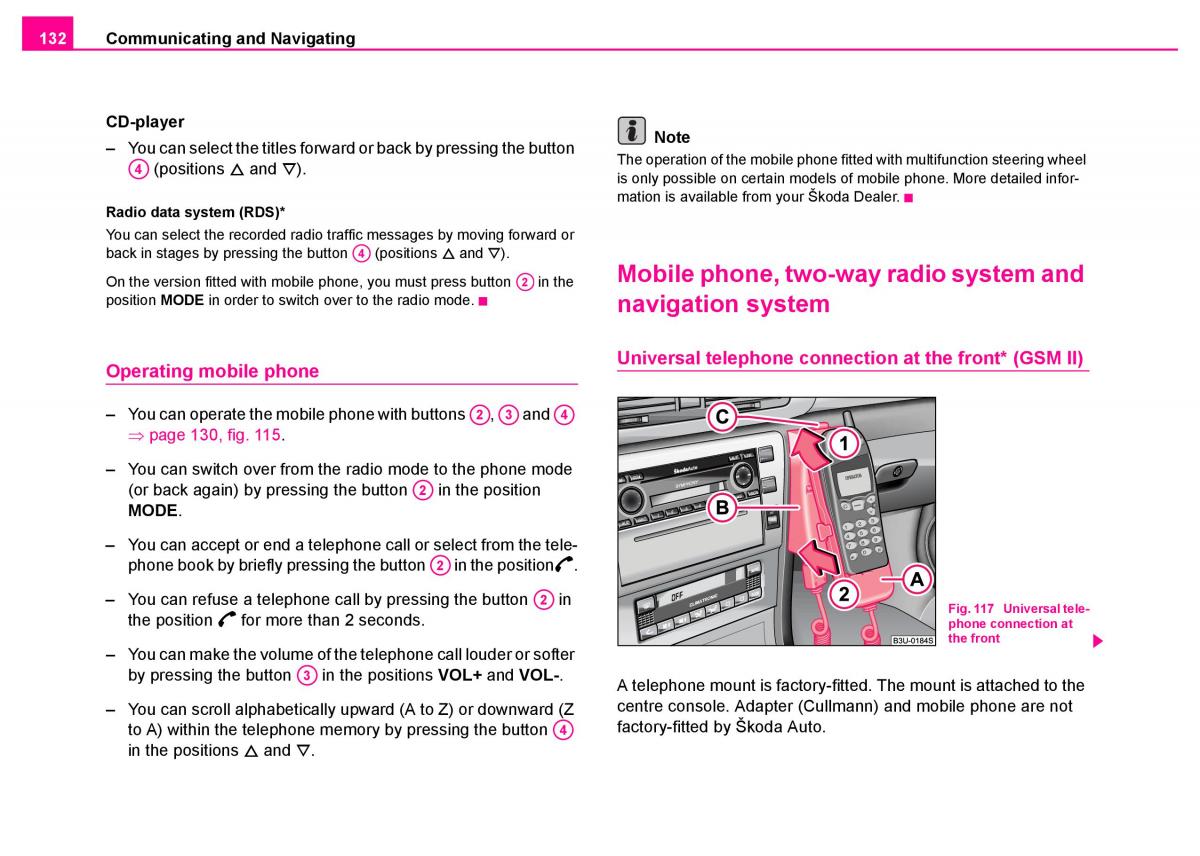 Skoda Superb I 1 owners manual / page 133