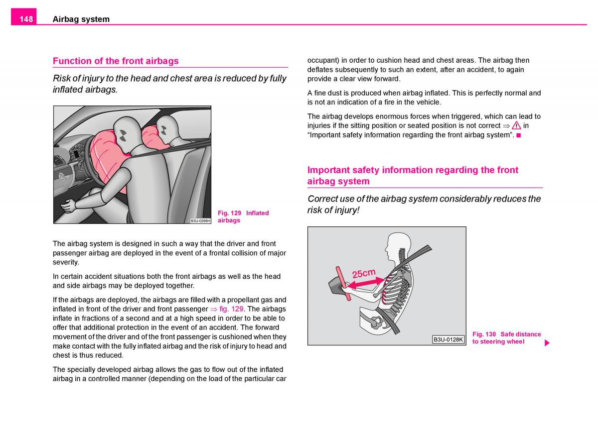 Skoda Superb I 1 owners manual / page 149
