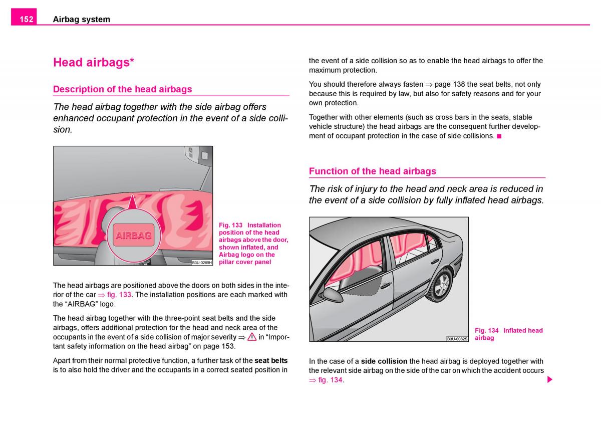 Skoda Superb I 1 owners manual / page 153