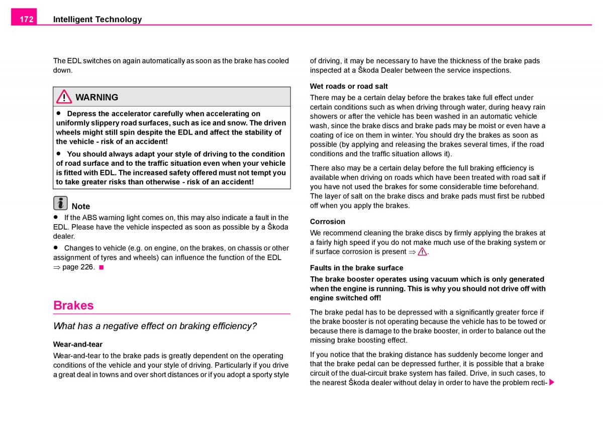 Skoda Superb I 1 owners manual / page 173