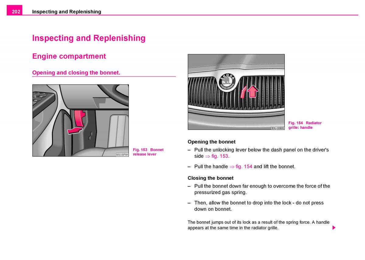 Skoda Superb I 1 owners manual / page 203