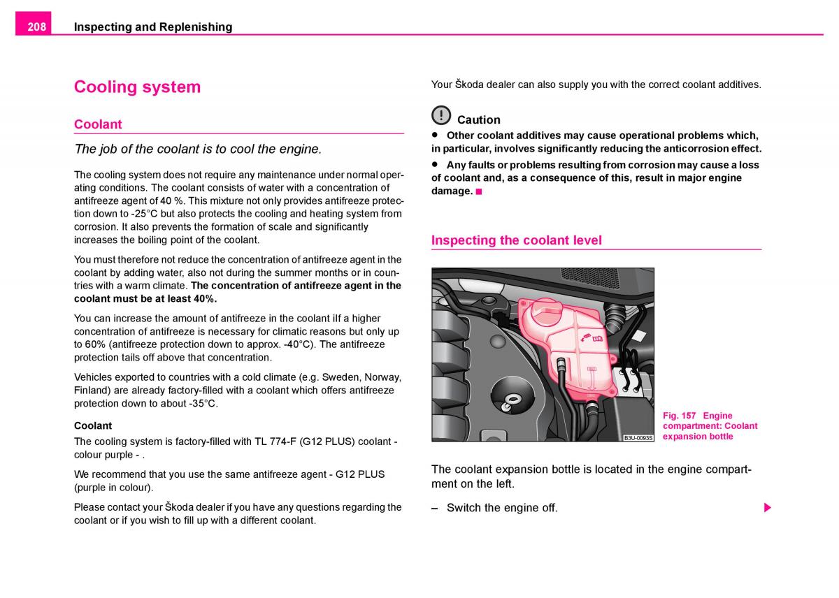 Skoda Superb I 1 owners manual / page 209