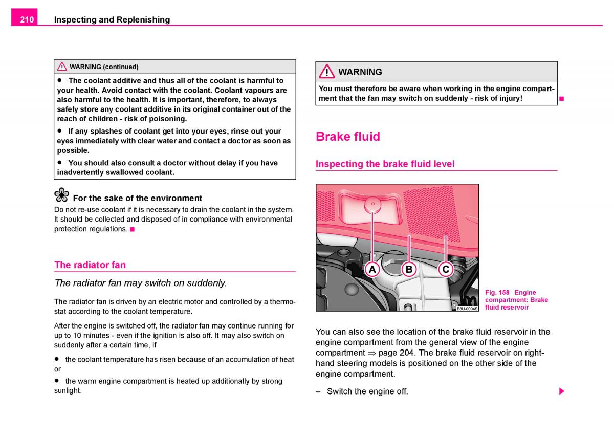 Skoda Superb I 1 owners manual / page 211