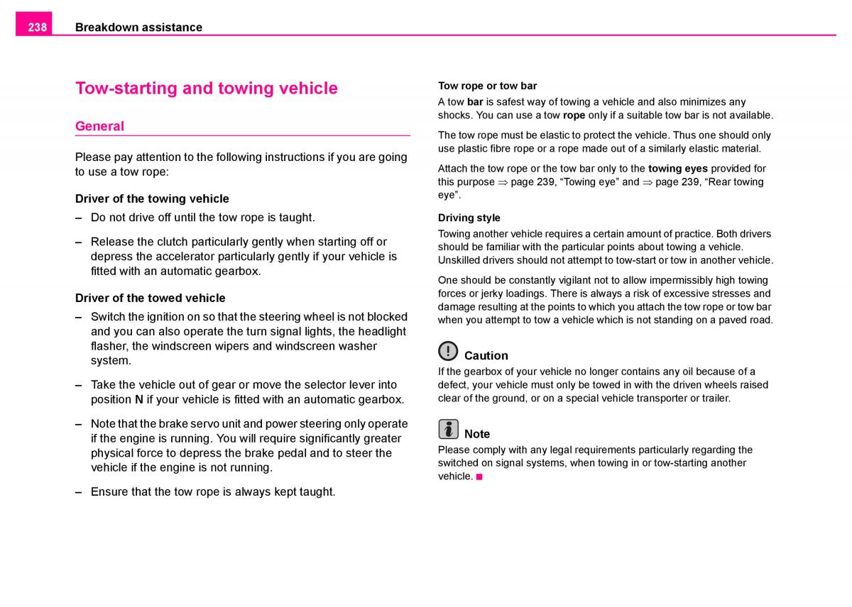 Skoda Superb I 1 owners manual / page 239