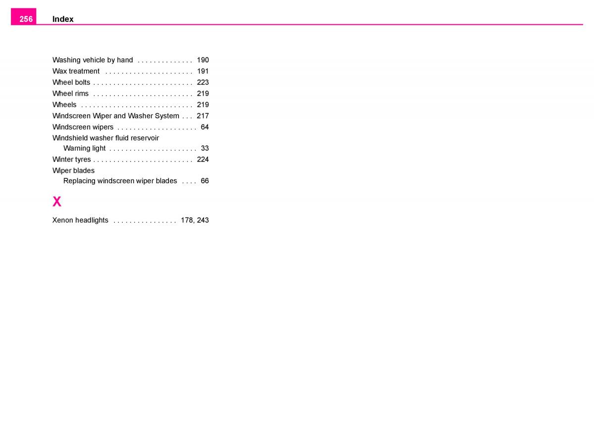 manual  Skoda Superb I 1 owners manual / page 257