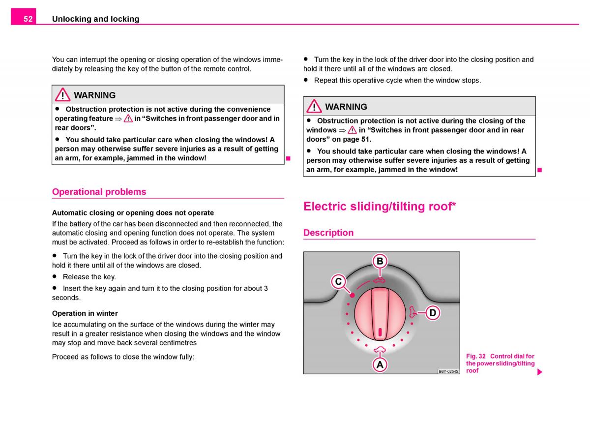 Skoda Superb I 1 owners manual / page 53