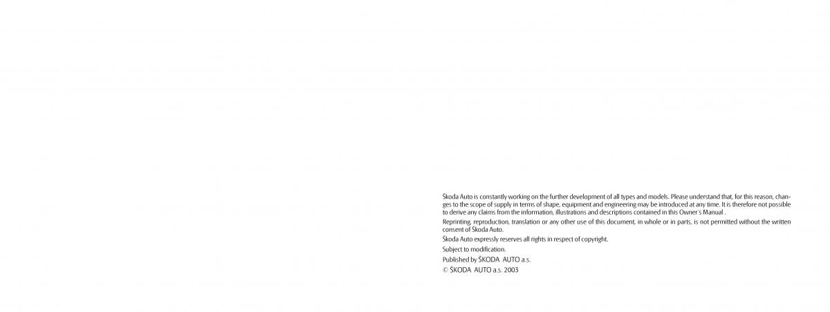 Skoda Superb I 1 owners manual / page 258