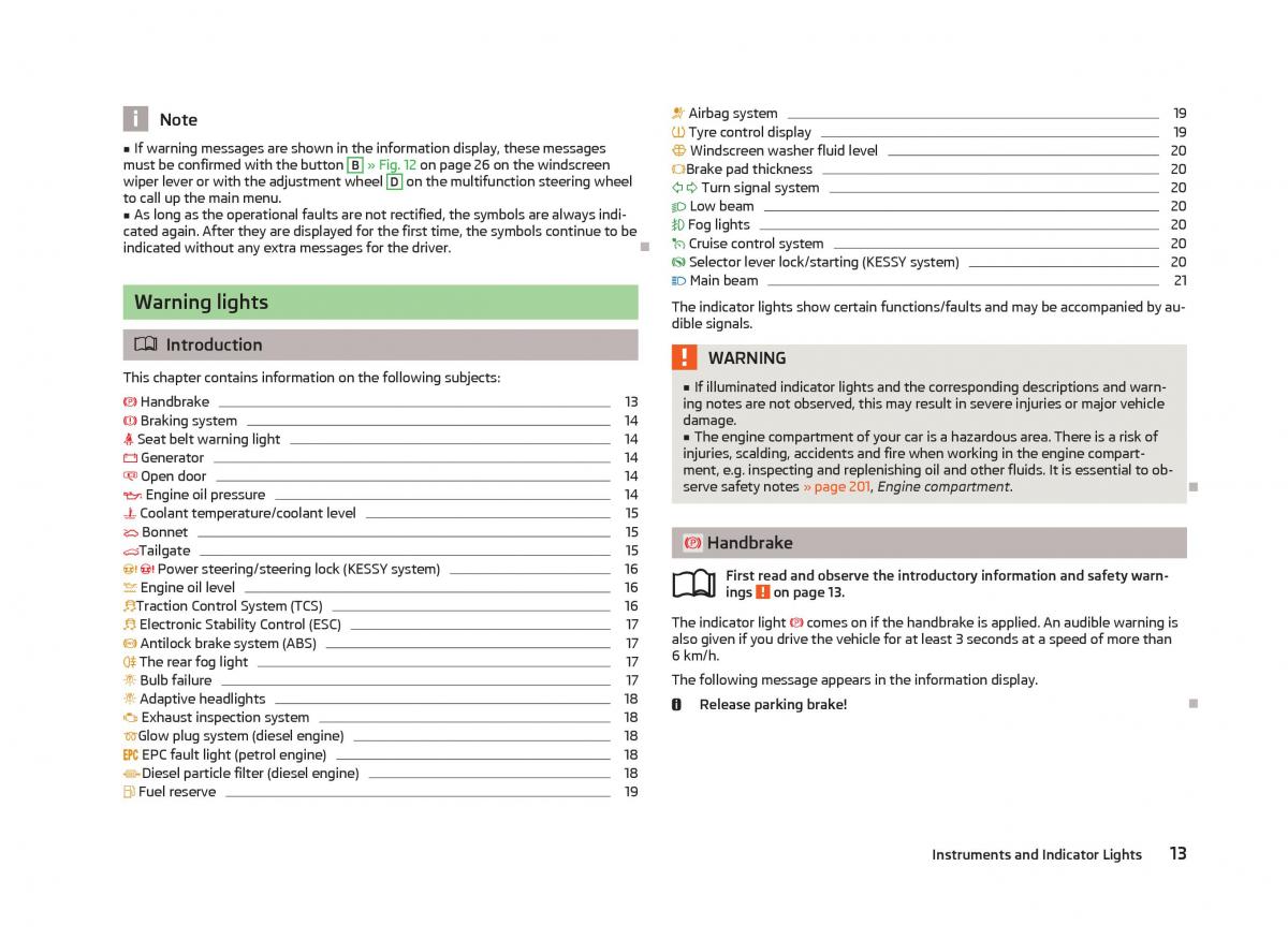 Skoda Superb II 2 owners manual / page 15