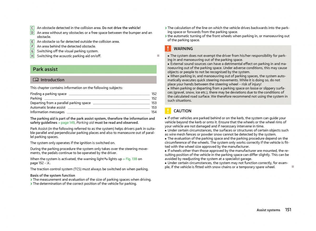 Skoda Superb II 2 owners manual / page 153