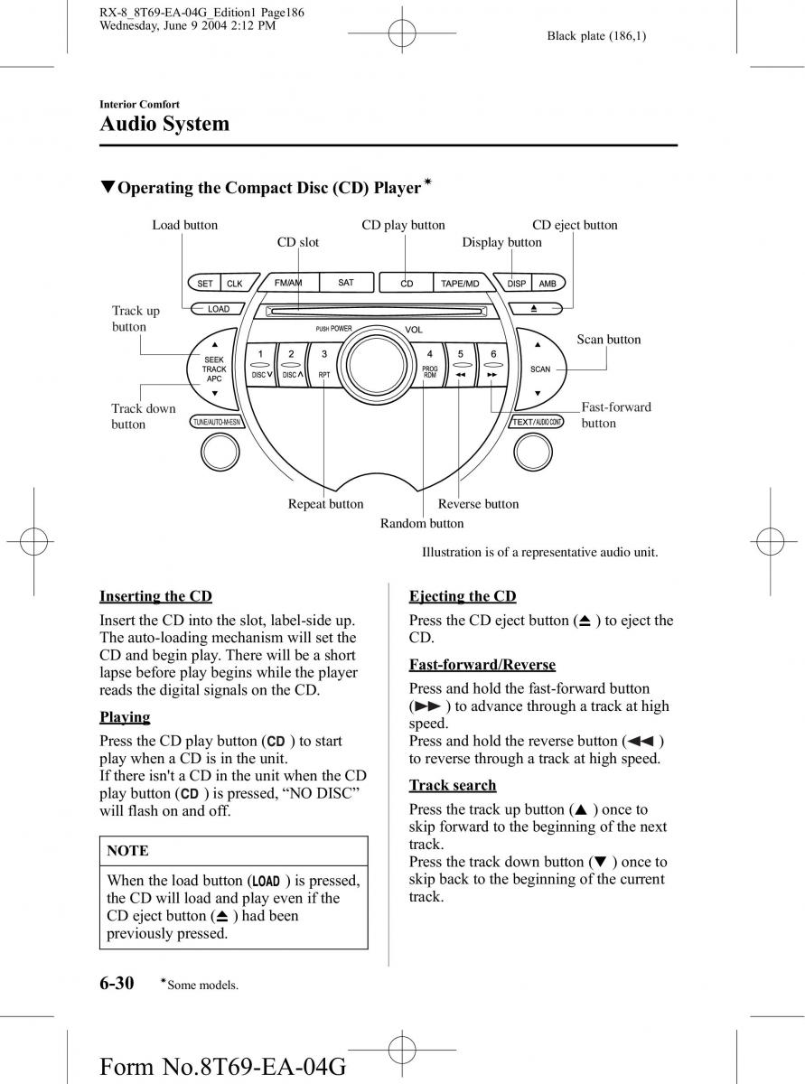 manual Mazda RX 8 Mazda RX 8 owners manual / page 186