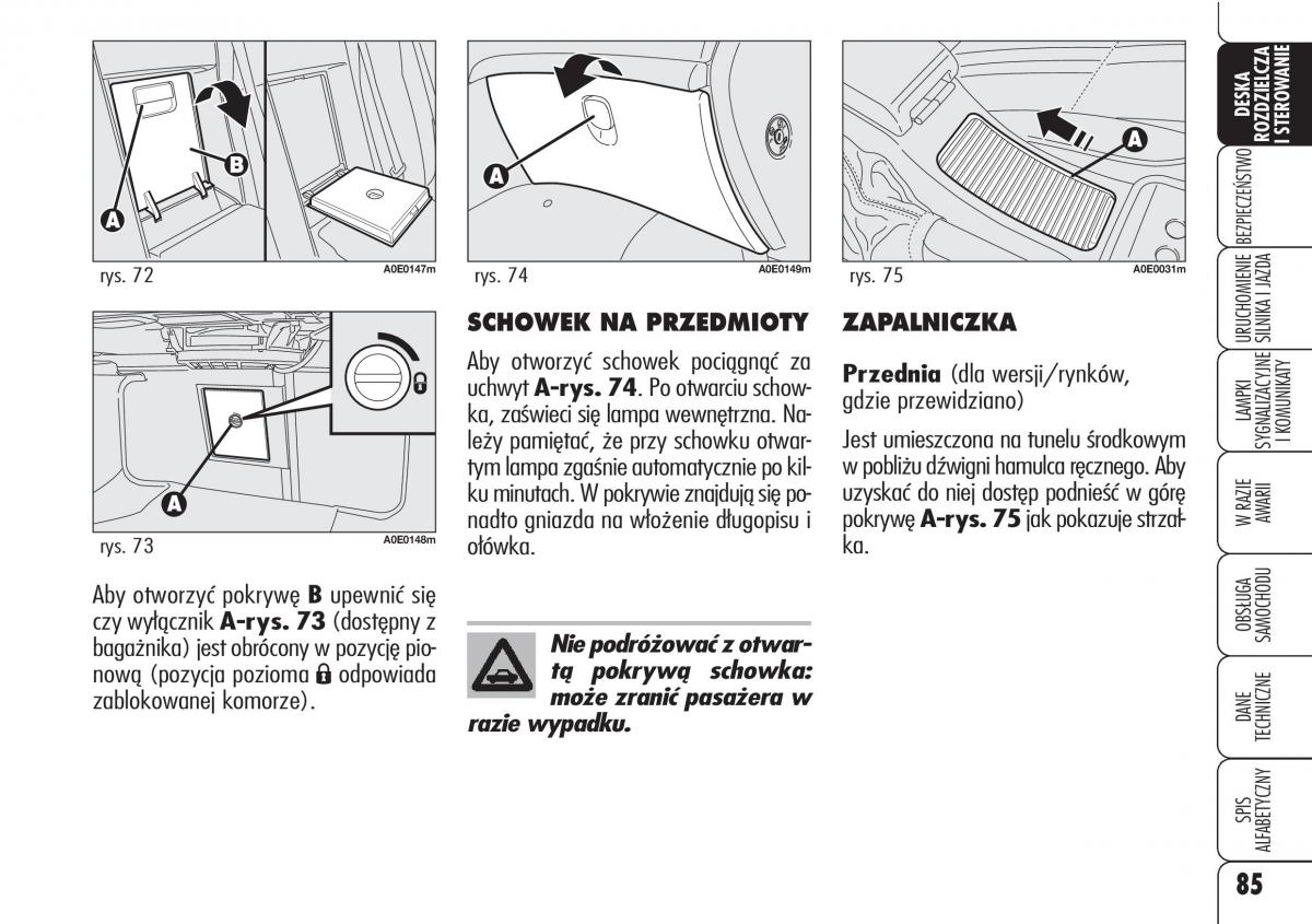 Alfa Romeo 159 instrukcja / page 87
