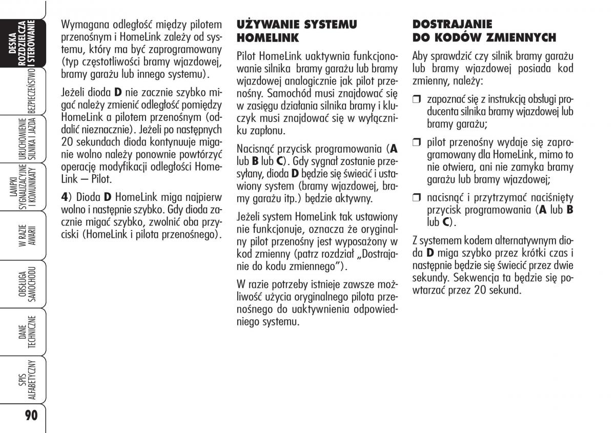 Alfa Romeo 159 instrukcja / page 92