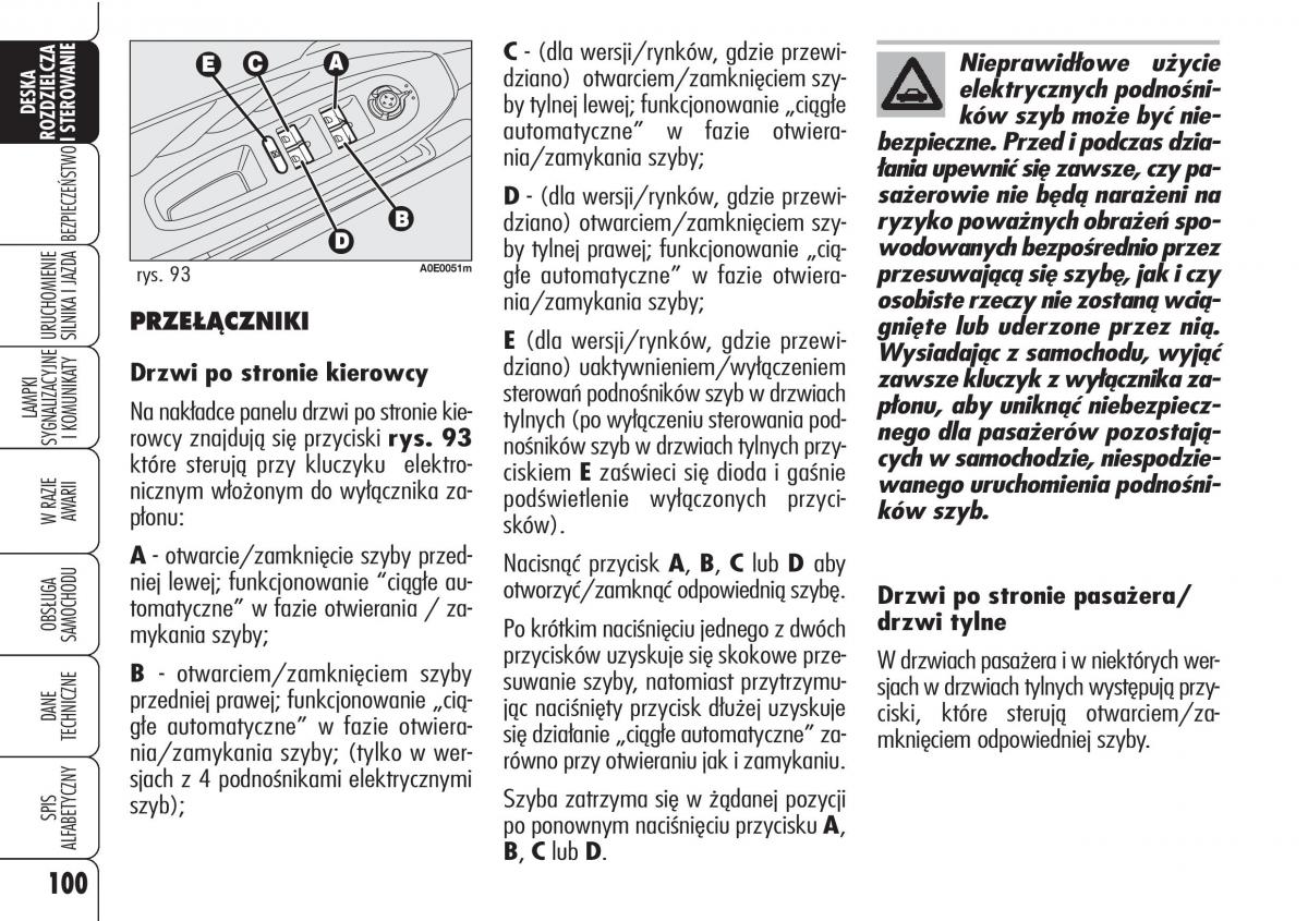 Alfa Romeo 159 instrukcja / page 102