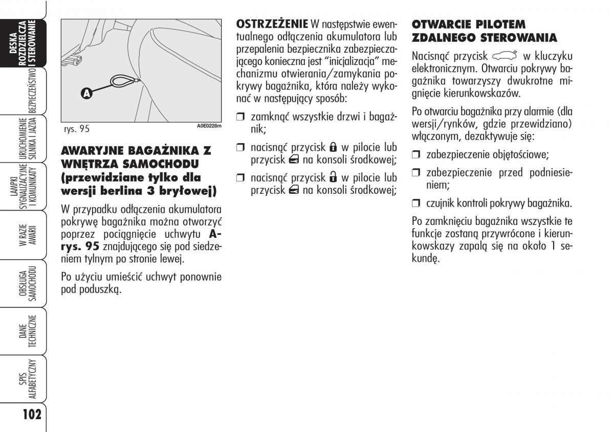 Alfa Romeo 159 instrukcja / page 104