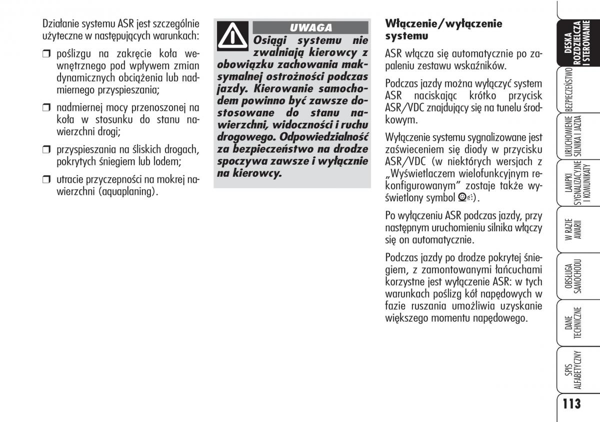 Alfa Romeo 159 instrukcja / page 115