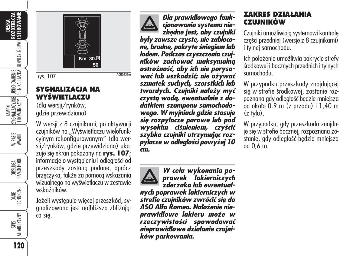 Alfa Romeo 159 instrukcja / page 122
