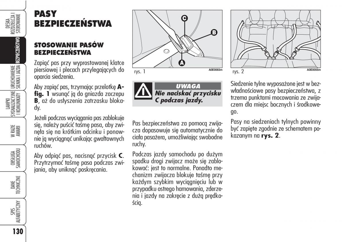 Alfa Romeo 159 instrukcja / page 132