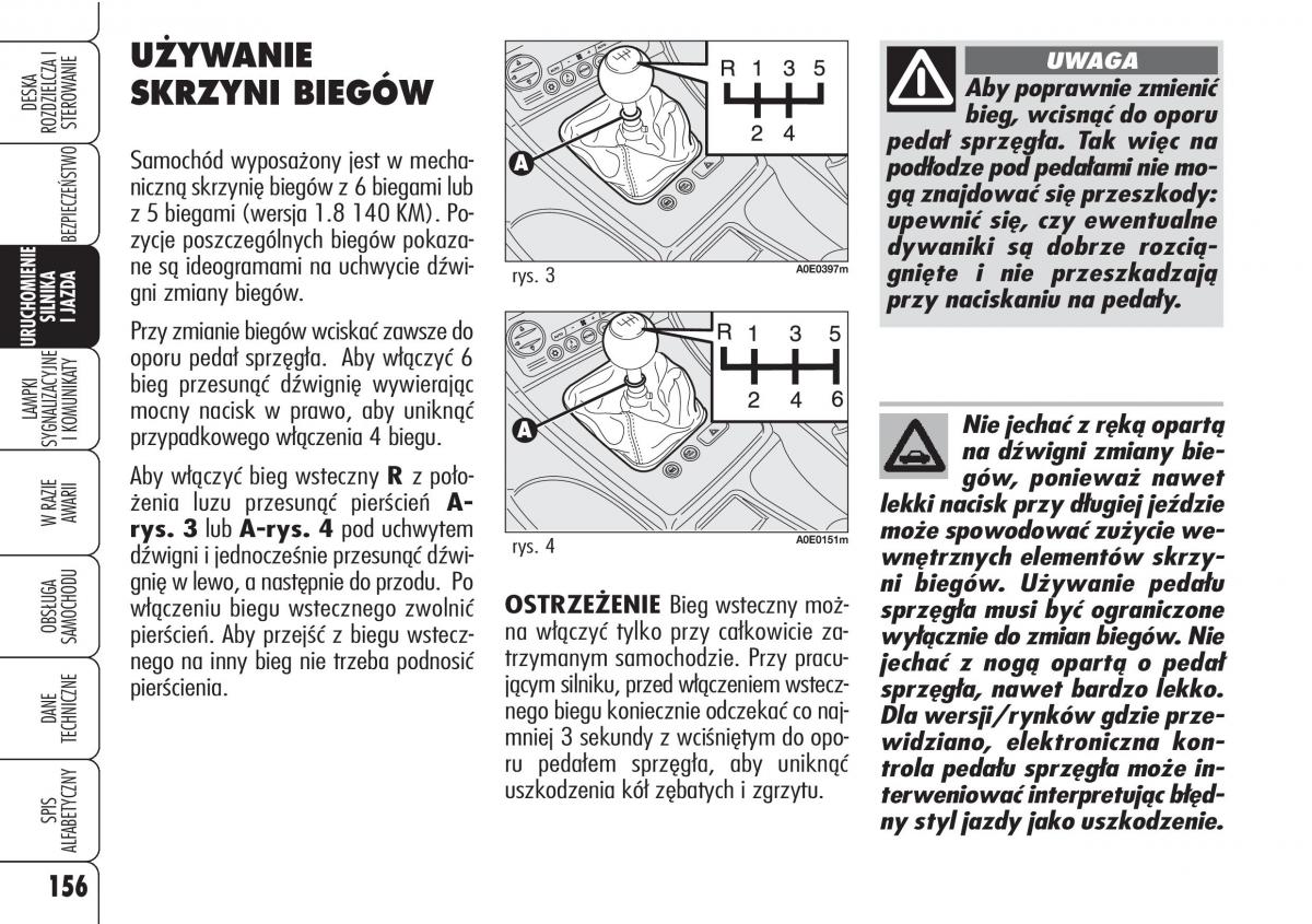 manual Alfa Romeo 159 Alfa Romeo 159 instrukcja / page 158
