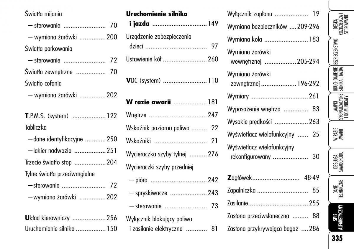 manual  Alfa Romeo 159 instrukcja / page 337