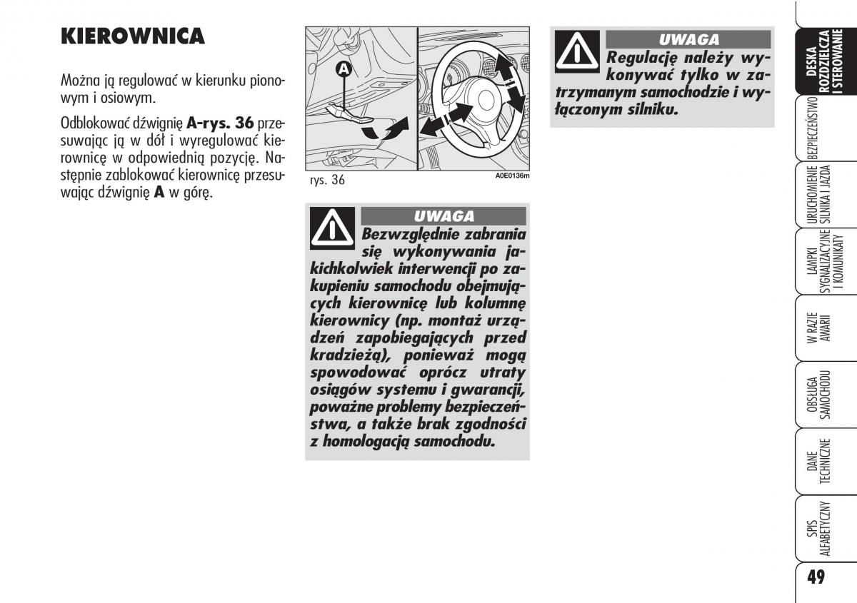 Alfa Romeo 159 instrukcja / page 51