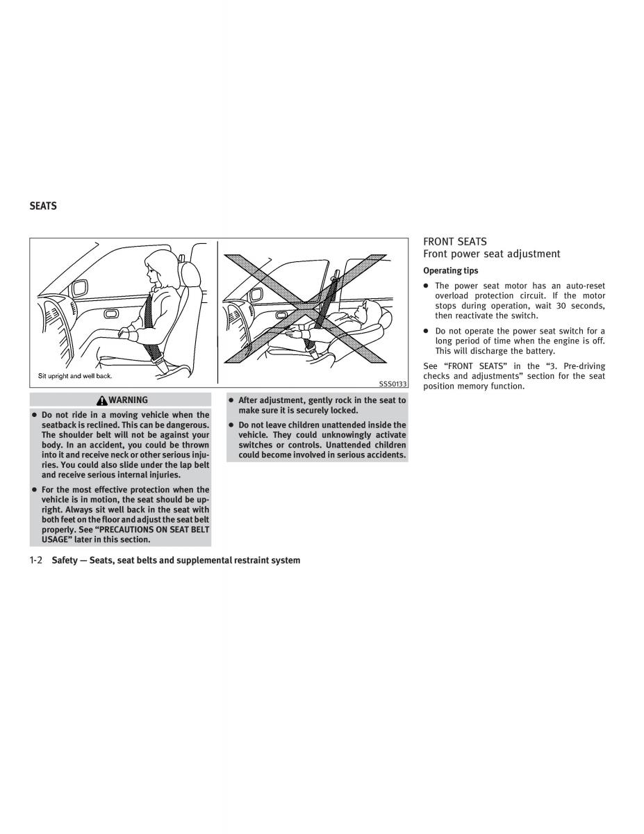 Infiniti G V37 Coupe owners manual / page 20