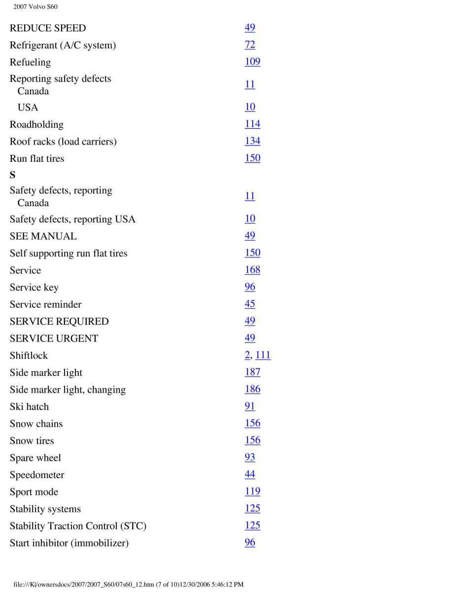 manual  Volvo S60 owners manual / page 272