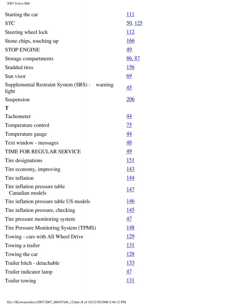 manual  Volvo S60 owners manual / page 273