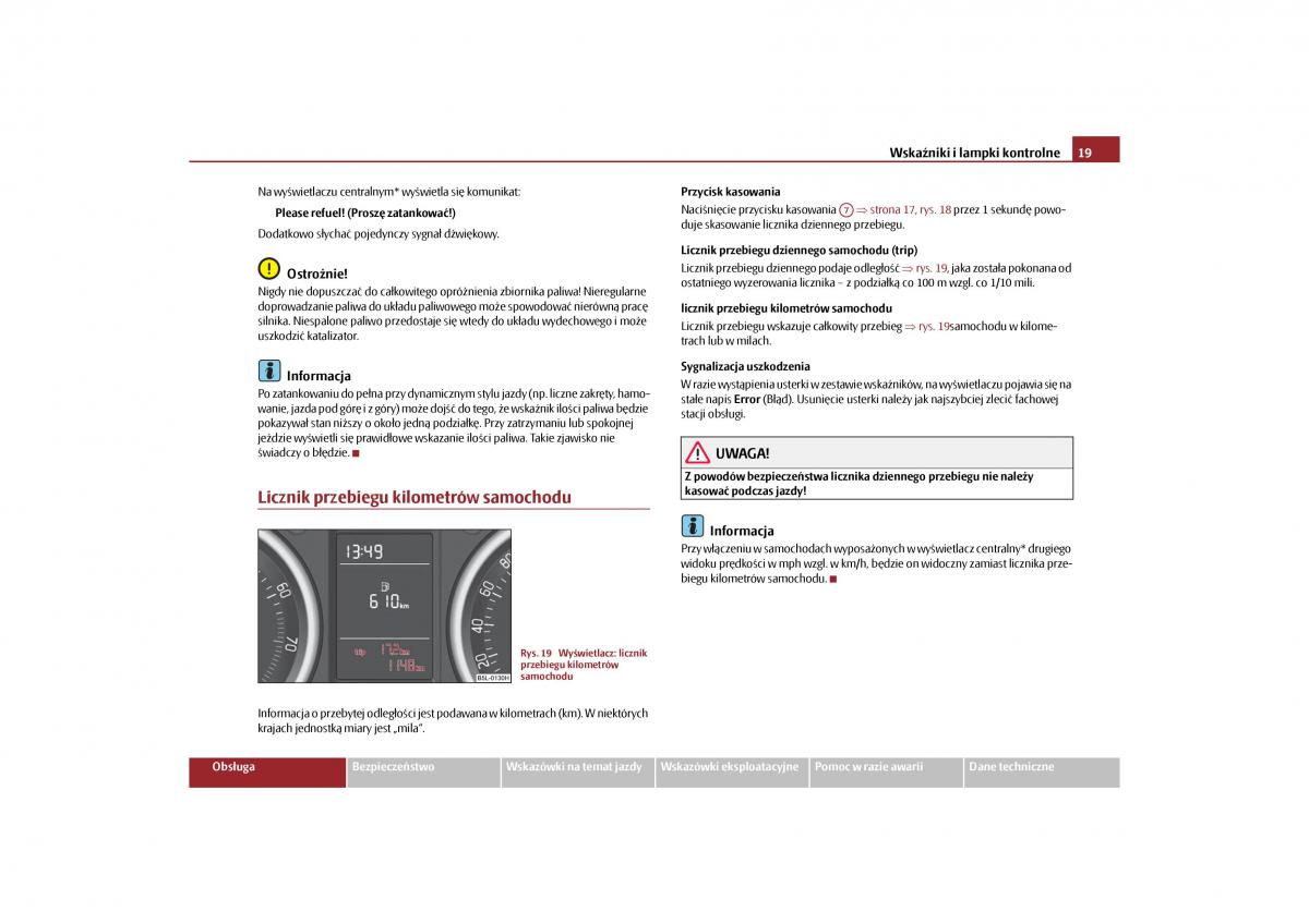 Skoda Yeti instrukcja obslugi / page 21