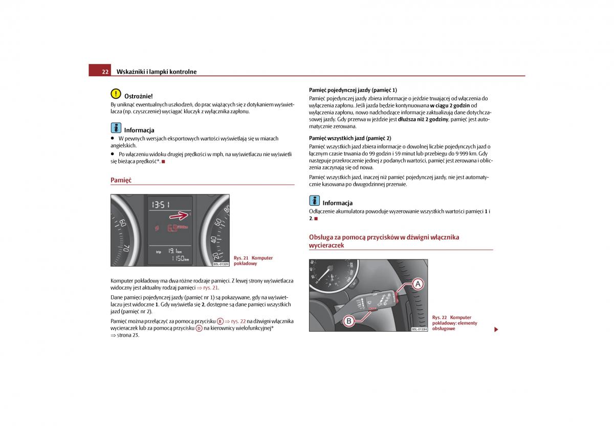 Skoda Yeti instrukcja obslugi / page 24