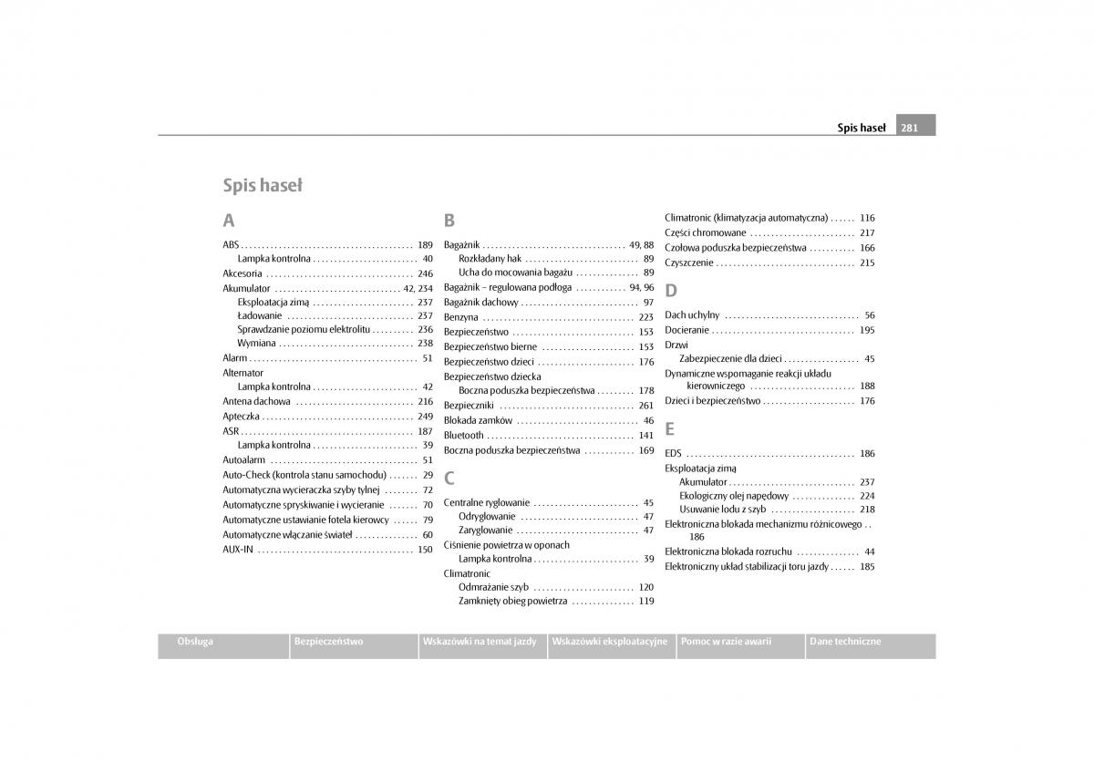 Skoda Yeti instrukcja obslugi / page 283