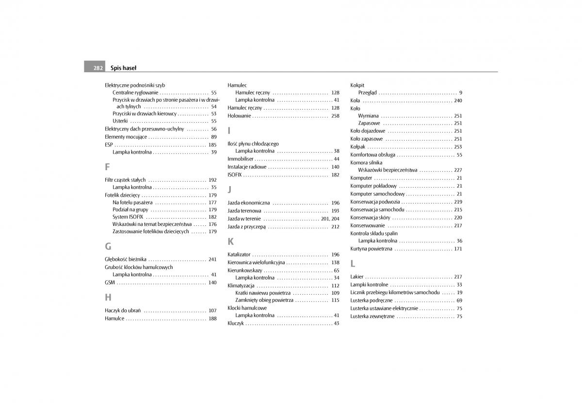 Skoda Yeti instrukcja obslugi / page 284