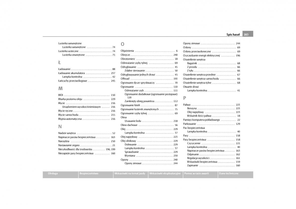 Skoda Yeti instrukcja obslugi / page 285