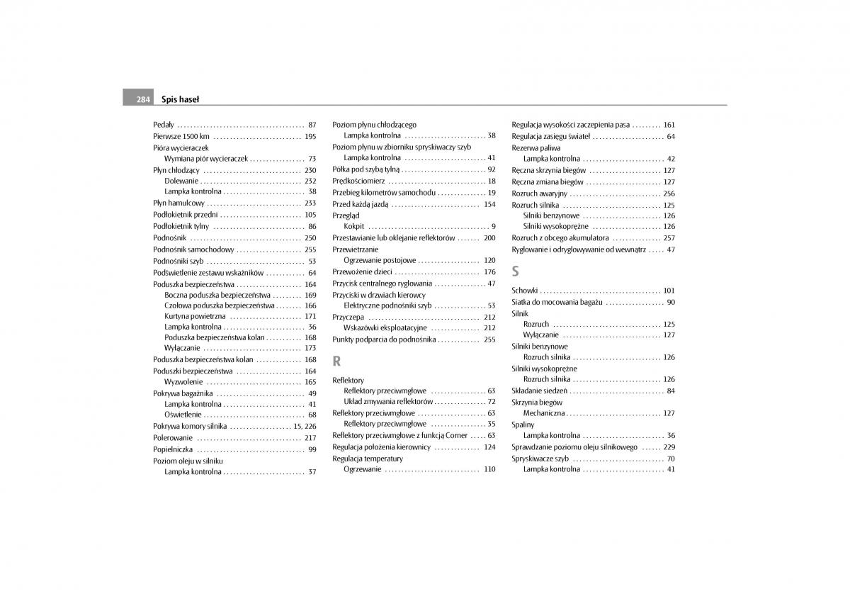 Skoda Yeti instrukcja obslugi / page 286