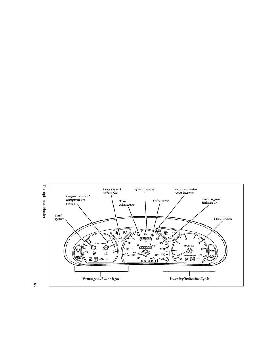 Ford Taurus III 3 owners manual / page 86