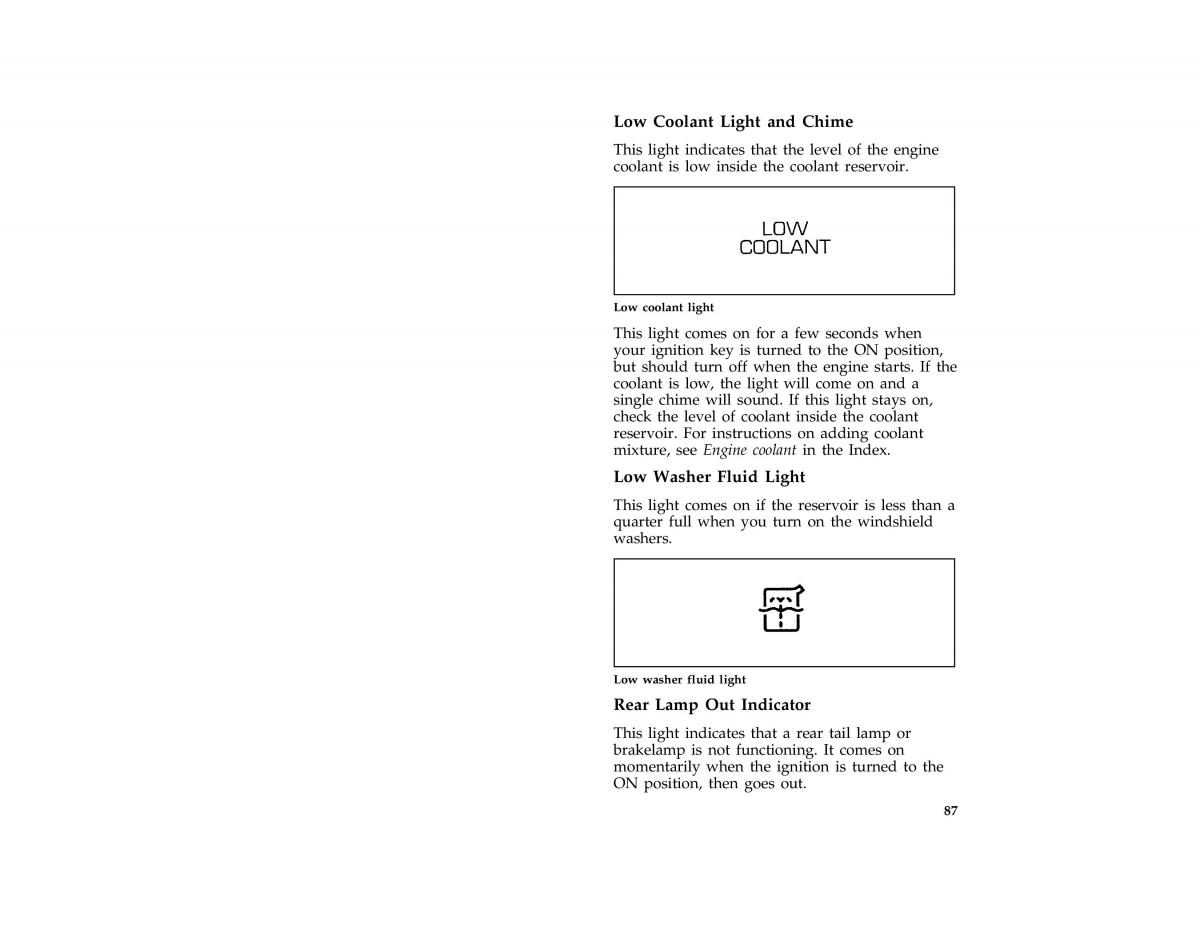 Ford Taurus III 3 owners manual / page 88