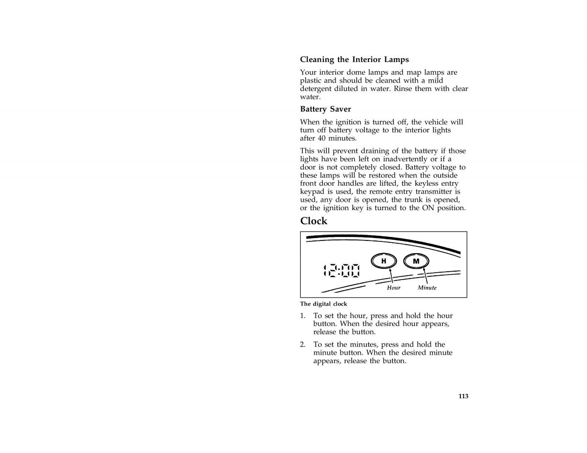 Ford Taurus III 3 owners manual / page 113
