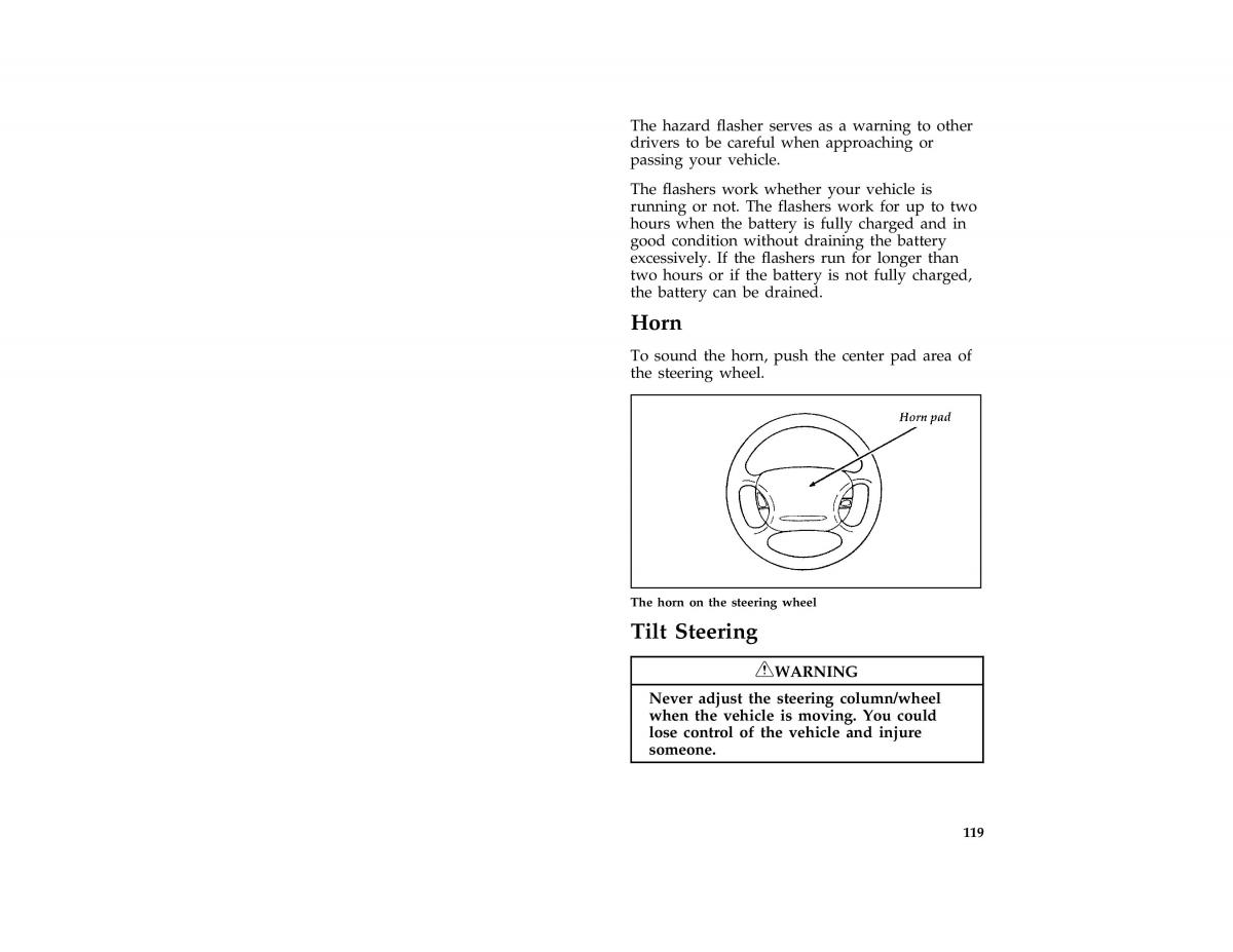 Ford Taurus III 3 owners manual / page 118