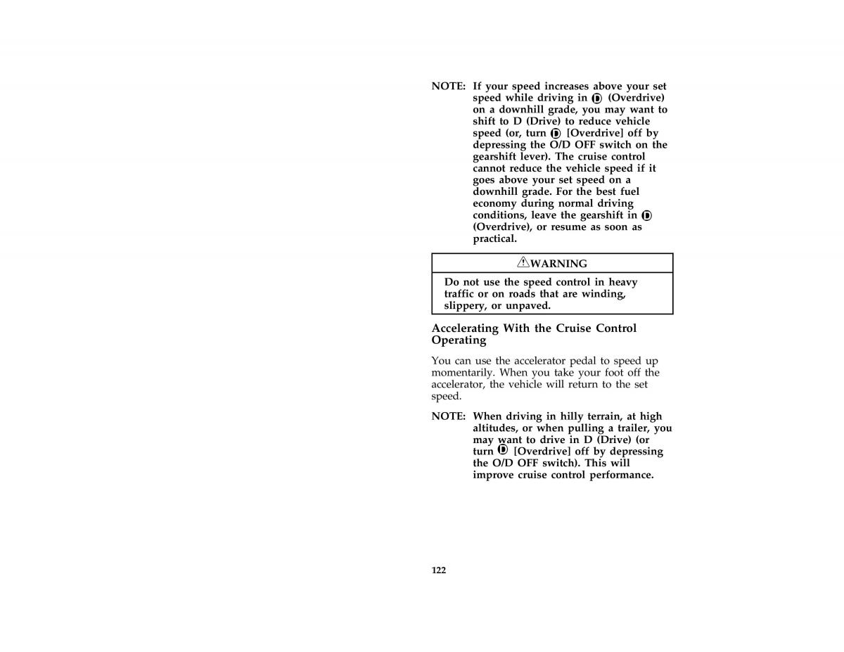 Ford Taurus III 3 owners manual / page 121