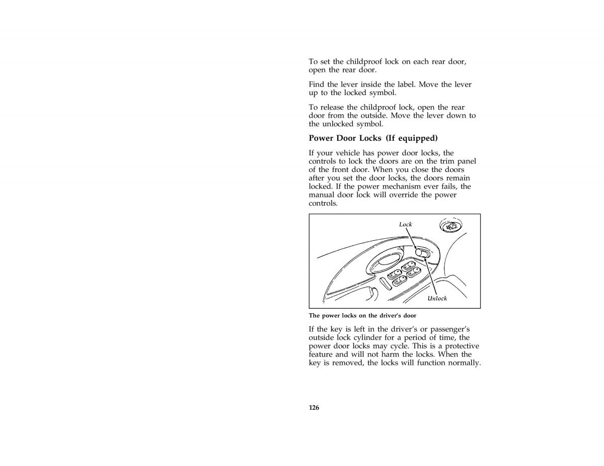 Ford Taurus III 3 owners manual / page 125