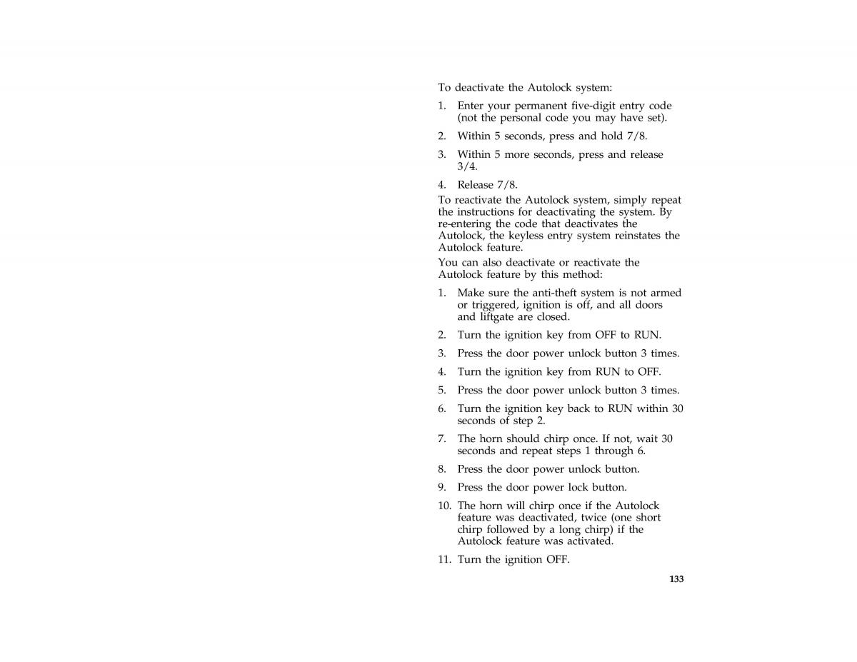 Ford Taurus III 3 owners manual / page 132