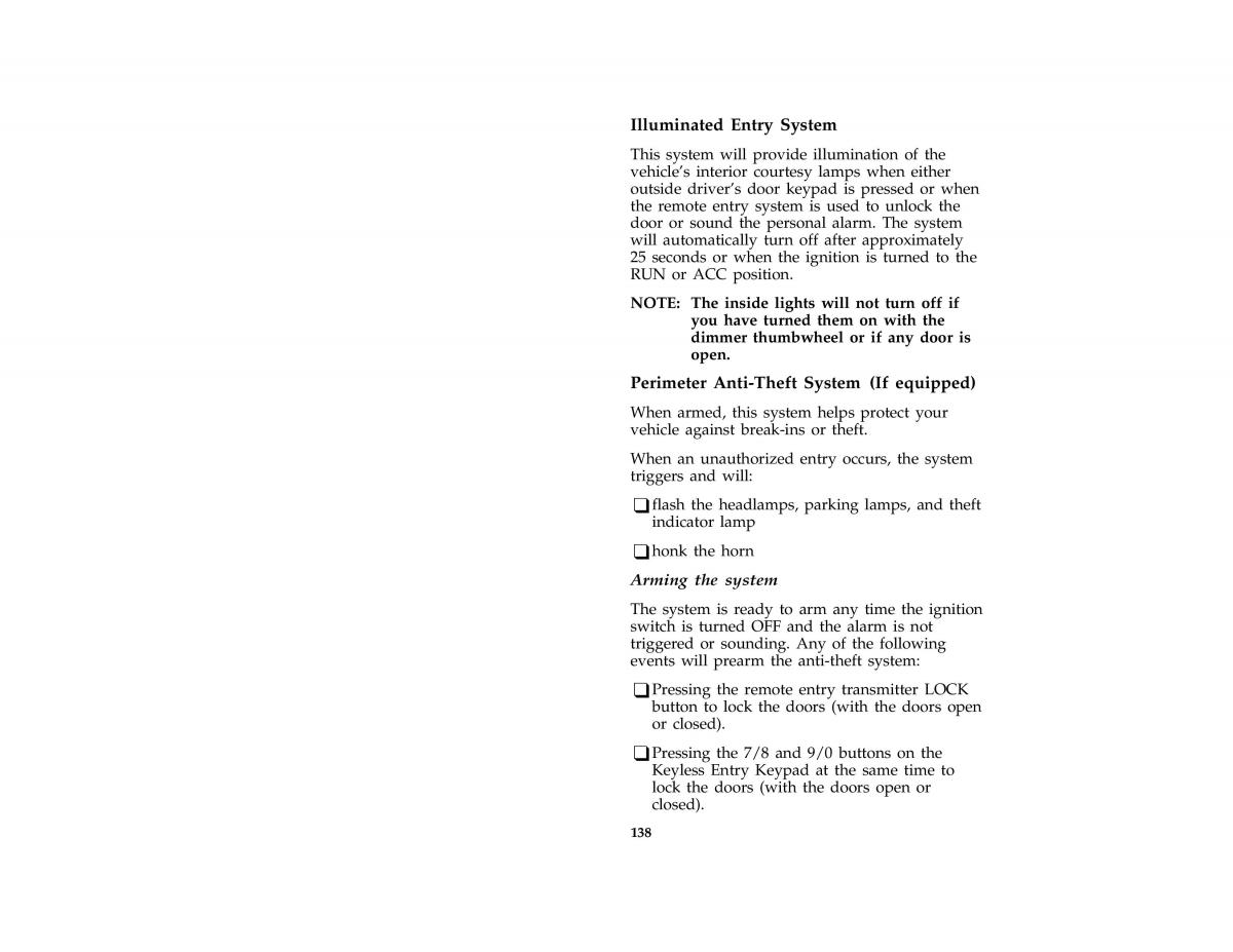 Ford Taurus III 3 owners manual / page 137