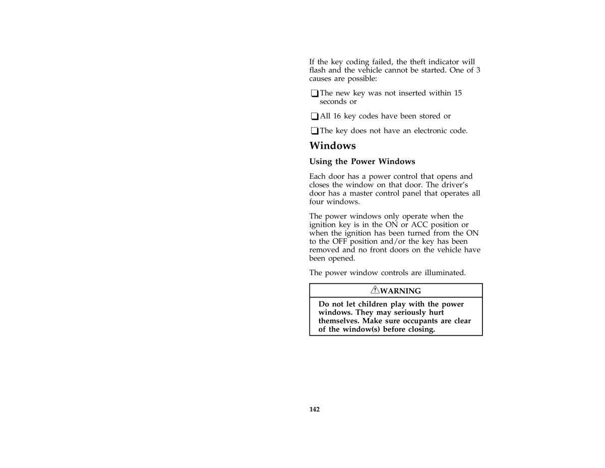 Ford Taurus III 3 owners manual / page 141