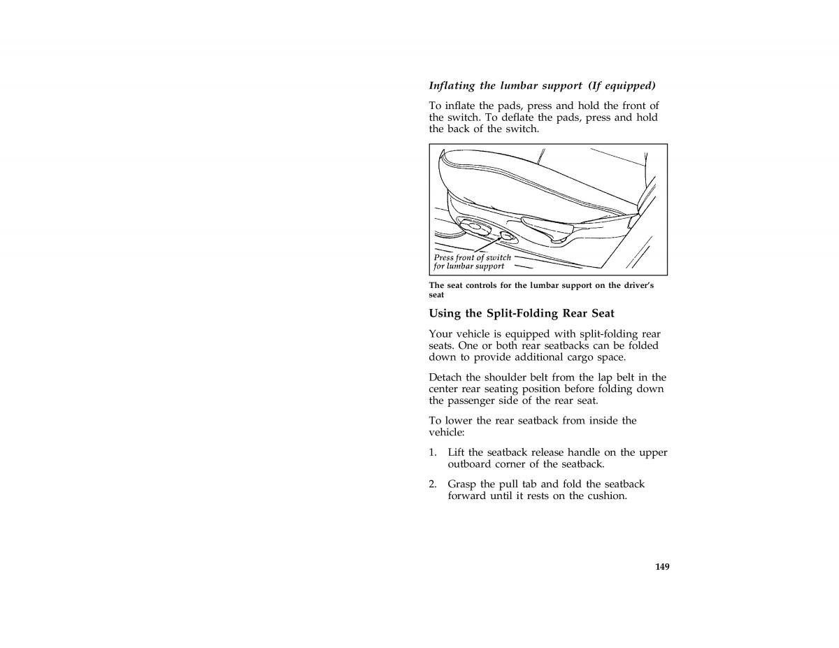 Ford Taurus III 3 owners manual / page 148