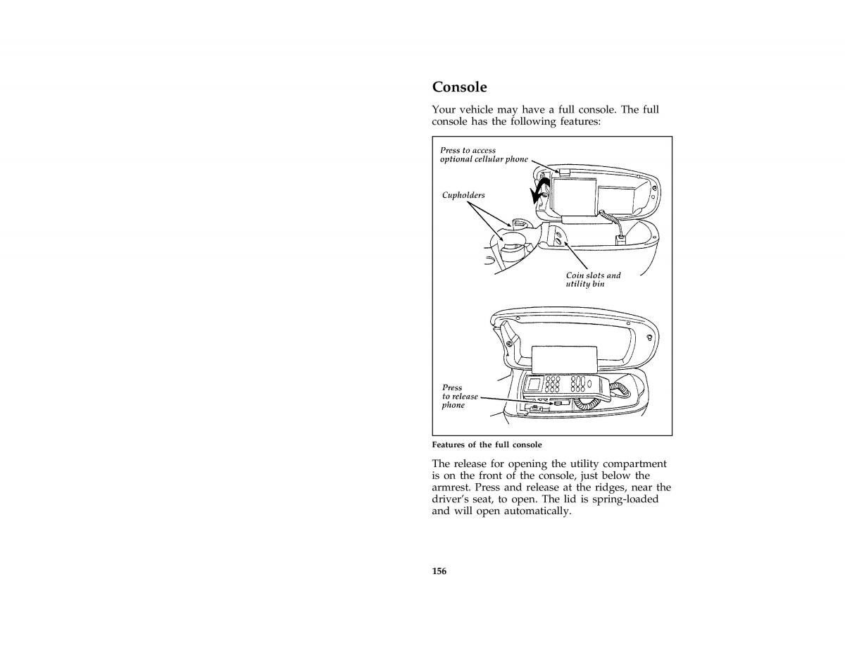 Ford Taurus III 3 owners manual / page 155