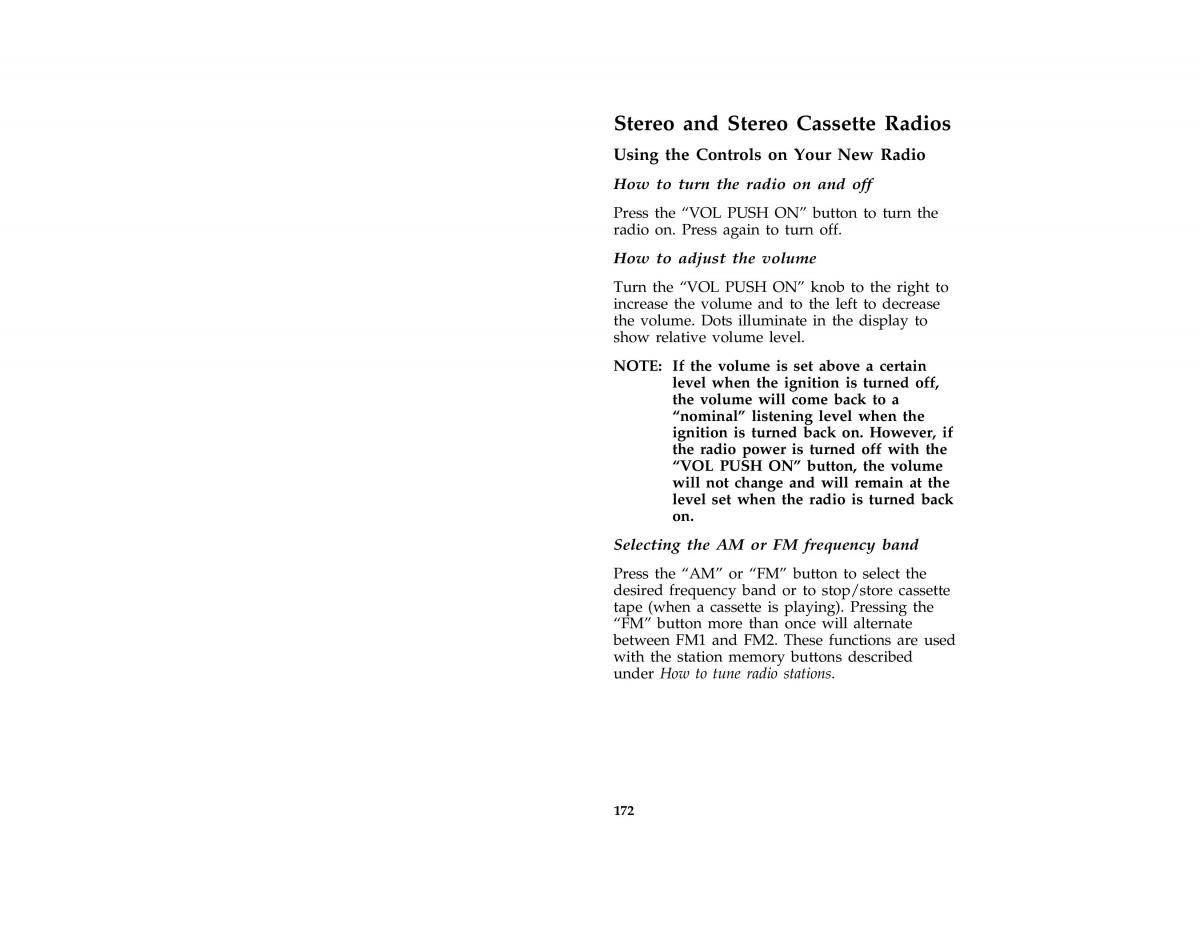 Ford Taurus III 3 owners manual / page 170
