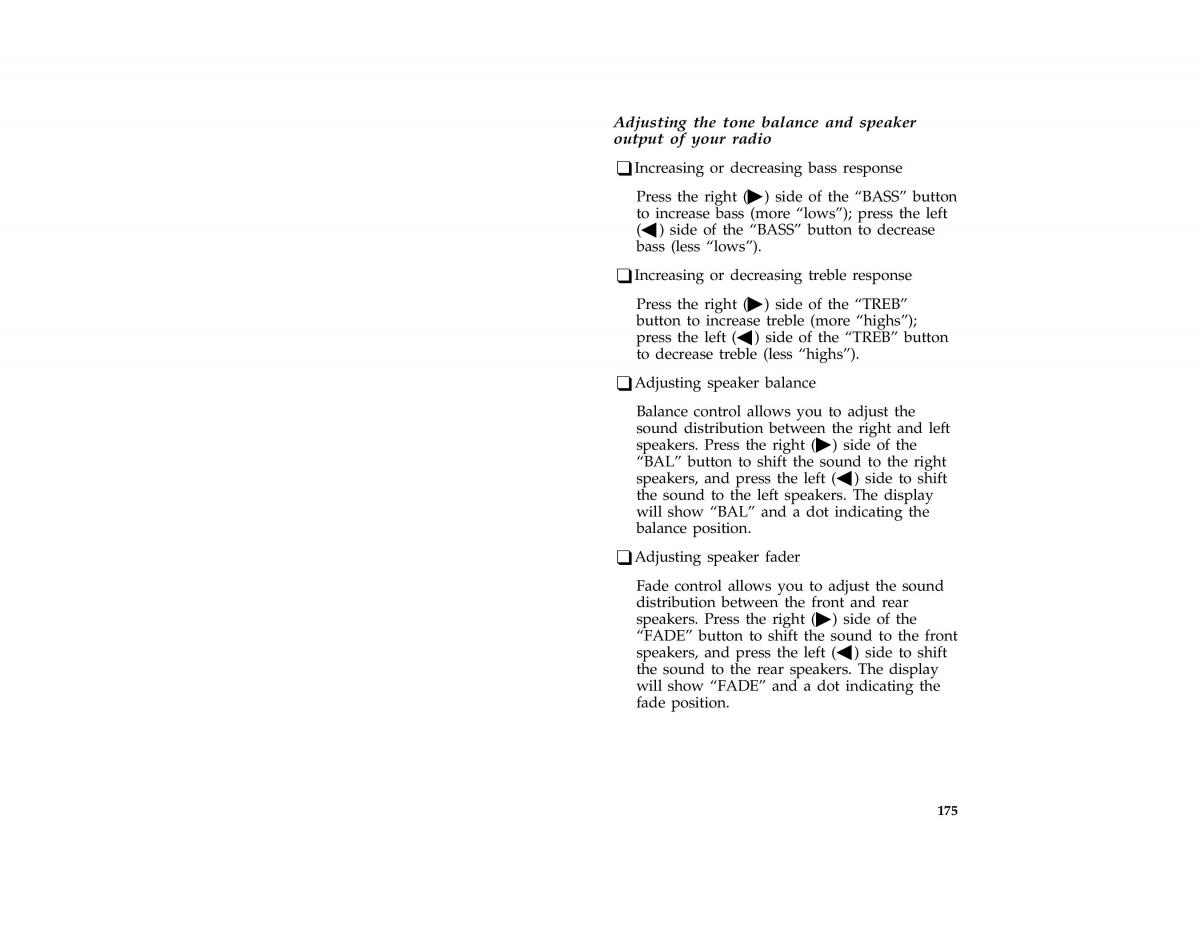 Ford Taurus III 3 owners manual / page 173