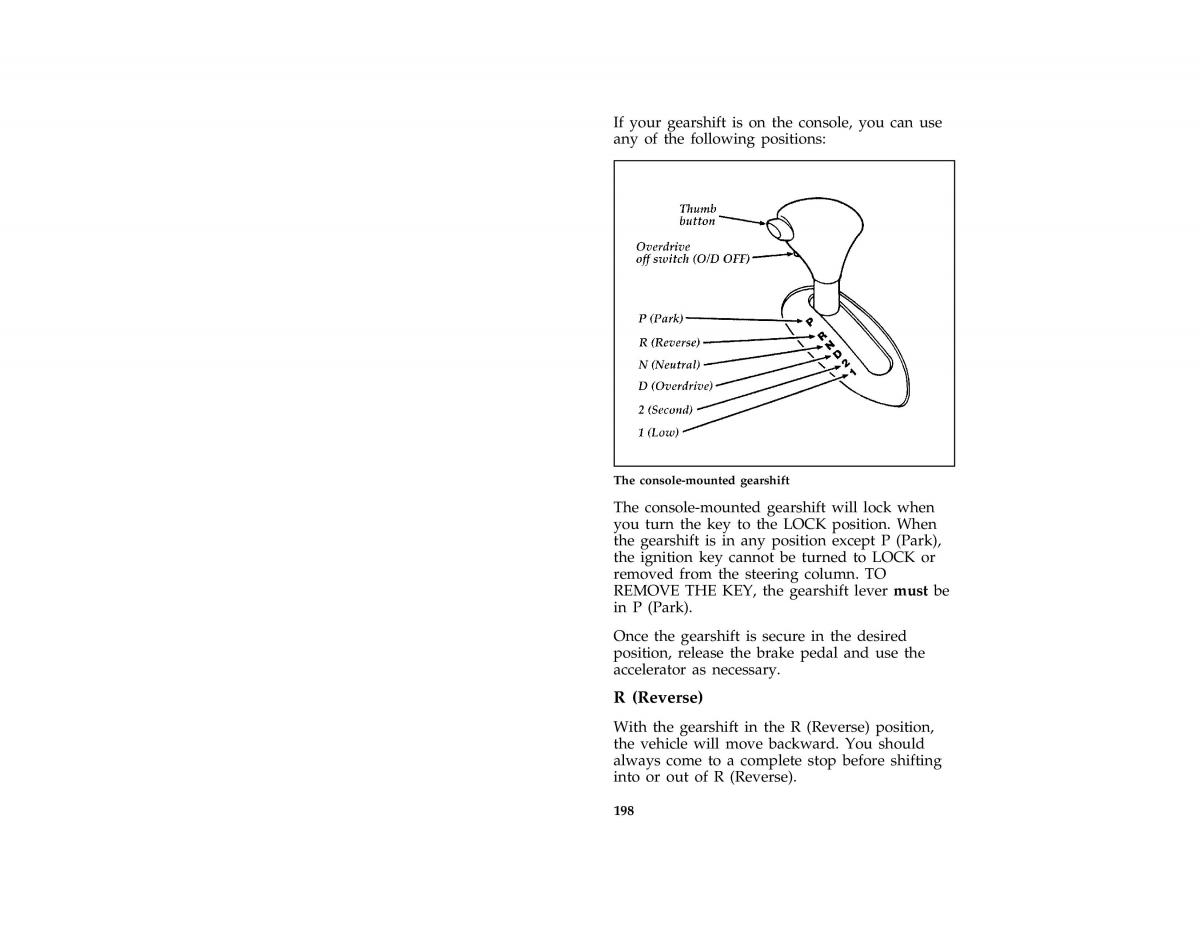 Ford Taurus III 3 owners manual / page 196