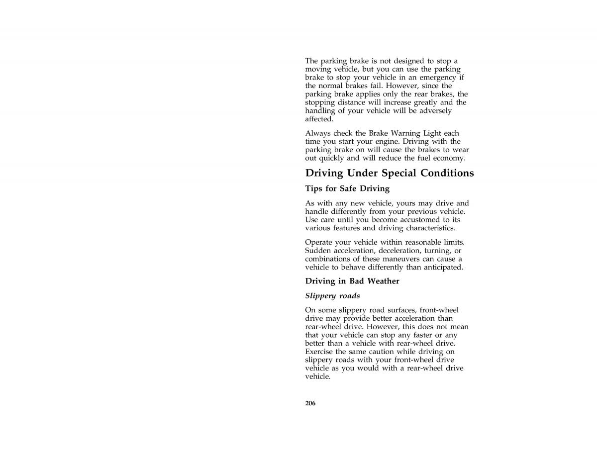 Ford Taurus III 3 owners manual / page 204