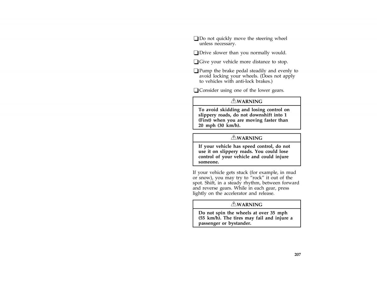 Ford Taurus III 3 owners manual / page 205