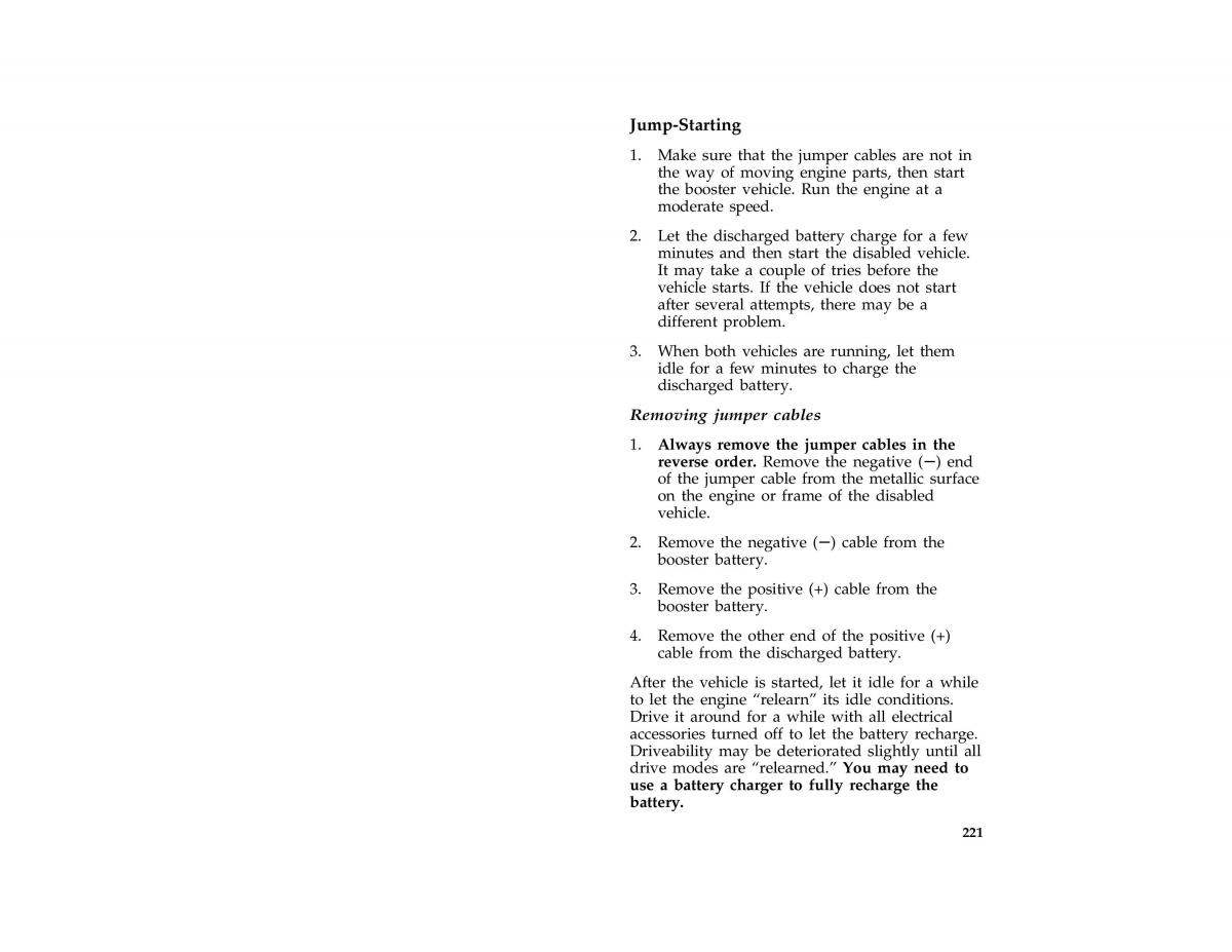 Ford Taurus III 3 owners manual / page 219